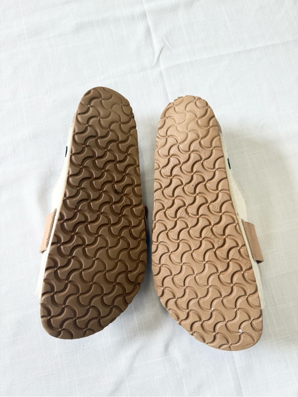Birkenstock Kyoto Textile Leather Eggshell Mens Size 11 - Picture 3 of 7